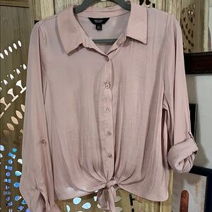 Vera Wang Blush Button-Down Shirt